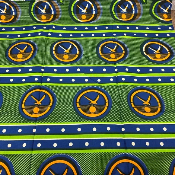12 Yards Nigerian Wax Fabric Nichem Guaranteed Holland African Print Bird Design - Picture 2 of 5